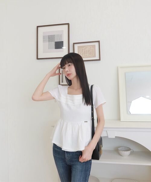 MICANE(ミケーネ)の「バレリアピンタックブラウス(シャツ/ブラウス・レディース・アイボリー/スカイブルー/ピンク・X-SMALL/SMALL/MEDIUM/LARGE/X-LARGE)」の19枚目の写真