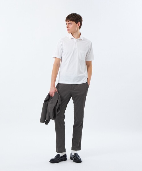 MACKINTOSH PHILOSOPHY(マッキントッシュ フィロソフィー)の「ハーフカラーワンピース 36Gノードシールドハニカム(ポロシャツ・メンズ・ライトブルー/ホワイト/ベージュ系その他2/ネイビー・40/42/38)」の5枚目の写真