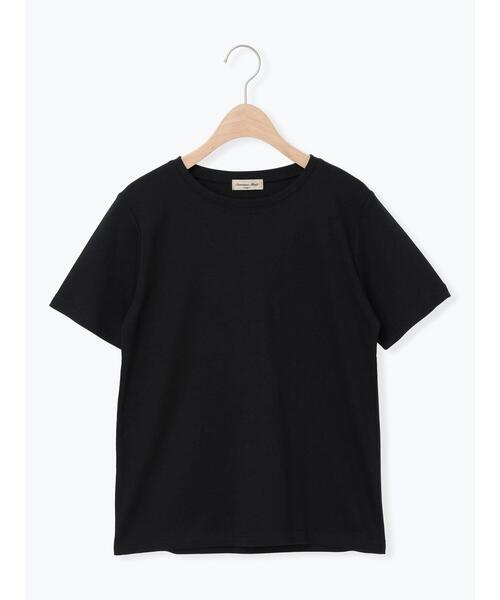 Samansa Mos2(サマンサ モスモス)の「【汗じみ防止】スムースTシャツ(Tシャツ/カットソー・レディース・ブラック/オフホワイト/ピンク・F)」の3枚目の写真