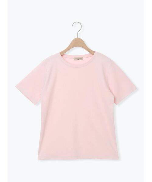 Samansa Mos2(サマンサ モスモス)の「【汗じみ防止】スムースTシャツ(Tシャツ/カットソー・レディース・ブラック/オフホワイト/ピンク・F)」の14枚目の写真