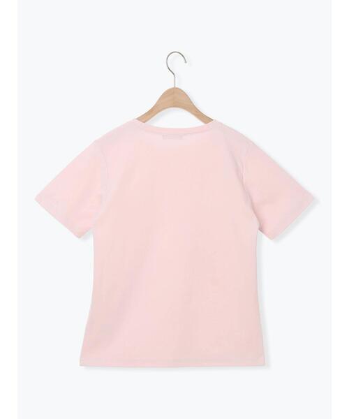 Samansa Mos2(サマンサ モスモス)の「【汗じみ防止】スムースTシャツ(Tシャツ/カットソー・レディース・ブラック/オフホワイト/ピンク・F)」の15枚目の写真