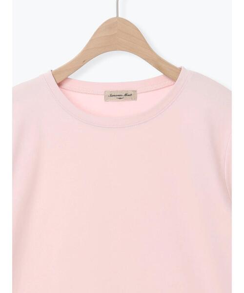 Samansa Mos2(サマンサ モスモス)の「【汗じみ防止】スムースTシャツ(Tシャツ/カットソー・レディース・ブラック/オフホワイト/ピンク・F)」の16枚目の写真