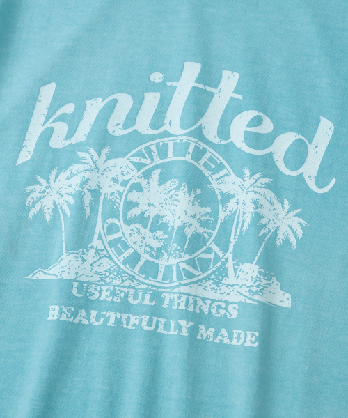 KNITTED(ニッティド)の「(ユニセックス) ピグメント パームツリー グラフィック Tシャツ AQUA(Tシャツ/カットソー・レディース・その他・MEDIUM/LARGE/X-LARGE)」の6枚目の写真