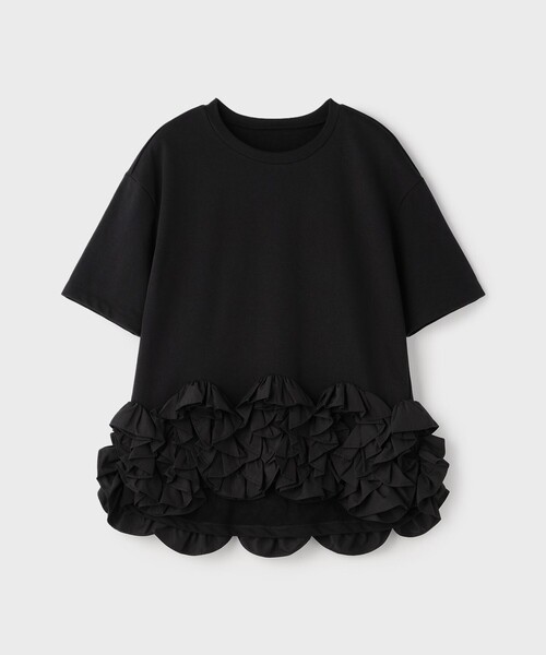 Diagram(ダイアグラム)の「フリルヘムカットトップ(Tシャツ/カットソー・レディース・グレー/ブラック・36)」の2枚目の写真