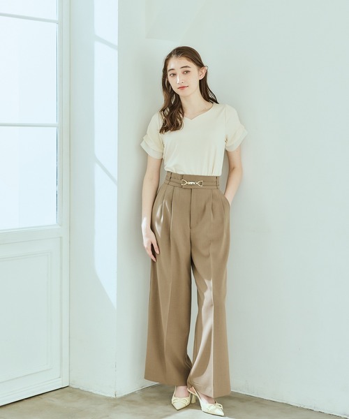 12Twelve Agenda(トゥエルブ アジェンダ)の「ハートネック異素材タックスリーブカットソープルオーバー(Tシャツ/カットソー・レディース・ネイビー/ブルー/グレー/サックスブルー/アイボリー・M)」の10枚目の写真