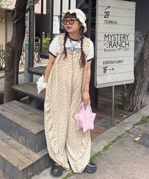 CIAOPANIC | アソート柄ショルダーシャーリングフリルサロペット(サロペット/オーバーオール)