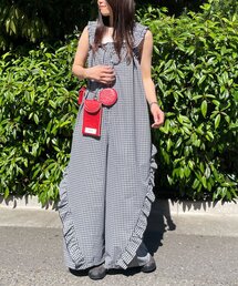 CIAOPANIC | アソート柄ショルダーシャーリングフリルサロペット(サロペット/オーバーオール)