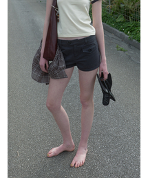 Pocketed Mini Shorts Charcoal