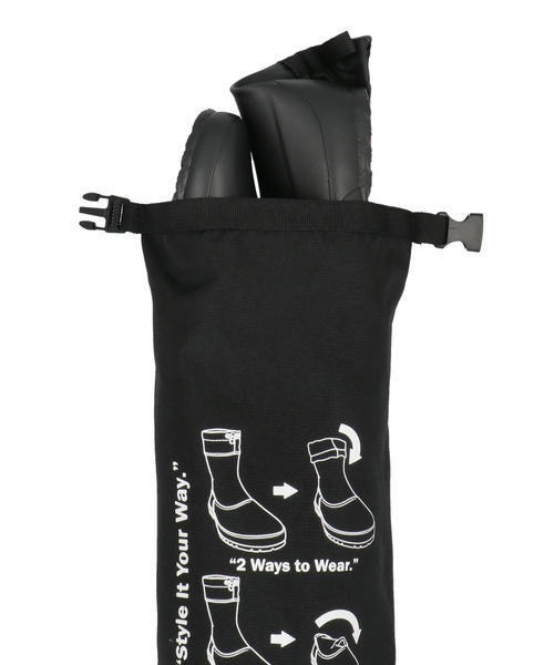 ASBee（アスビー）の「PACKABLE RAIN BOOTS メンズ パッカブルレインブーツ【たたんで持ち運び可能/収納シューズバッグ付き】携帯 長靴 6137（レインシューズ・メンズ・ブラック/カーキ・LL/L/M）」の5枚目の写真