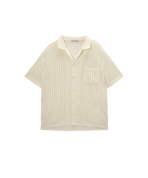 ROLLINGSTUDIOS（ローリングスタジオ）の「CROCHET OPEN COLLAR SHIRT IVORY（シャツ/ブラウス）」