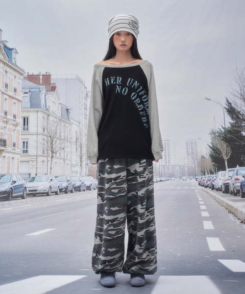 SOMSOC(ソムソック)の「AREN REVERSIBLE CAMO PANTS_M.GREY(スウェットパンツ・レディース・その他・FREE)」の1枚目の写真