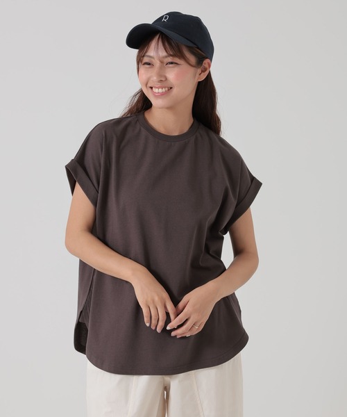 HEART MARKET（ハートマーケット）の「まるっとフレンチチュニック（Tシャツ/カットソー・レディース・ブラック/チャコール/ベージュ系/ホワイト・MEDIUM/LARGE/TALL）」の3枚目の写真