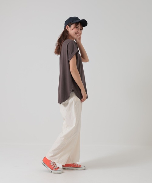 HEART MARKET（ハートマーケット）の「まるっとフレンチチュニック（Tシャツ/カットソー・レディース・ブラック/チャコール/ベージュ系/ホワイト・MEDIUM/LARGE/TALL）」の6枚目の写真