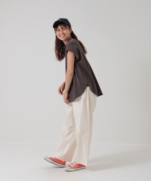 HEART MARKET（ハートマーケット）の「まるっとフレンチチュニック（Tシャツ/カットソー・レディース・ブラック/チャコール/ベージュ系/ホワイト・MEDIUM/LARGE/TALL）」の8枚目の写真