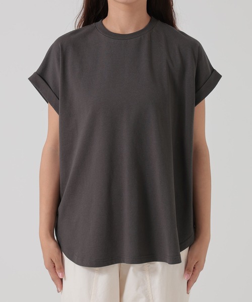HEART MARKET（ハートマーケット）の「まるっとフレンチチュニック（Tシャツ/カットソー・レディース・ブラック/チャコール/ベージュ系/ホワイト・MEDIUM/LARGE/TALL）」の10枚目の写真