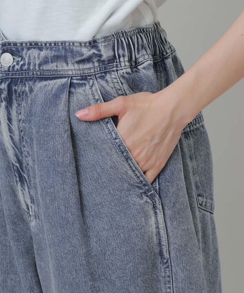 LAKOLE(ラコレ)の「<接触冷感>テンセルデニムワイドパンツ / 747925(デニムパンツ・レディース・ブラック/ブルー・LARGE/MEDIUM)」の7枚目の写真