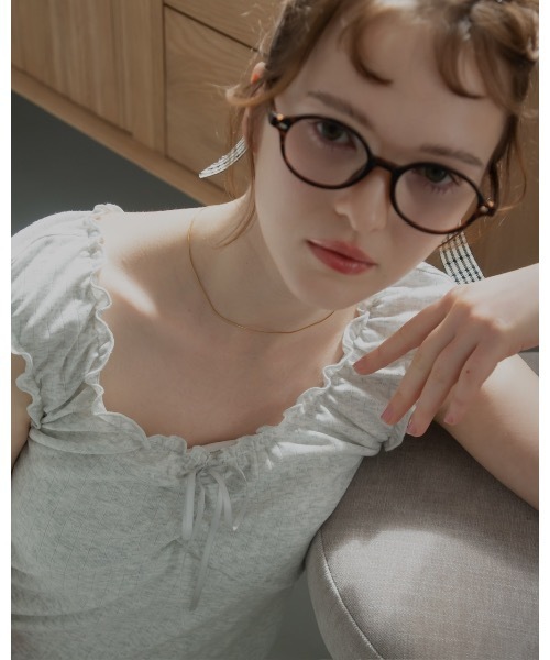 JUMELLE(ジュメロ)の「フリルギャザータンクトップ(タンクトップ・レディース・アイボリー/クリーム・FREE)」の8枚目の写真