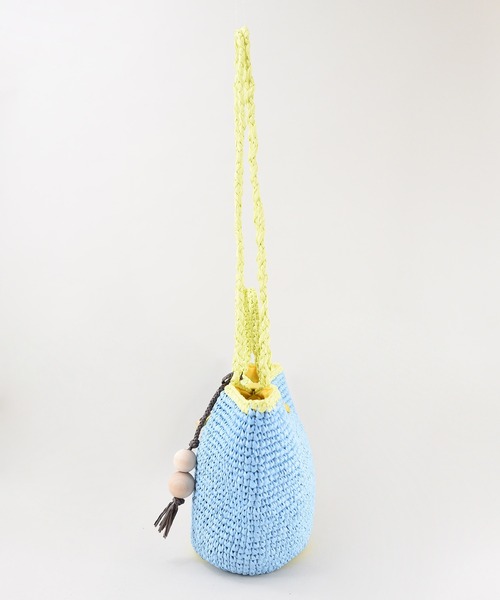 U(ユー)の「Panier Solaire Trapeze 【パニエ ソレール トラペーズ】配色ハンドルカゴバッグ(かごバッグ・レディース・ブラウン系その他/グリーン系その他/ブルー系その他・FREE)」の10枚目の写真