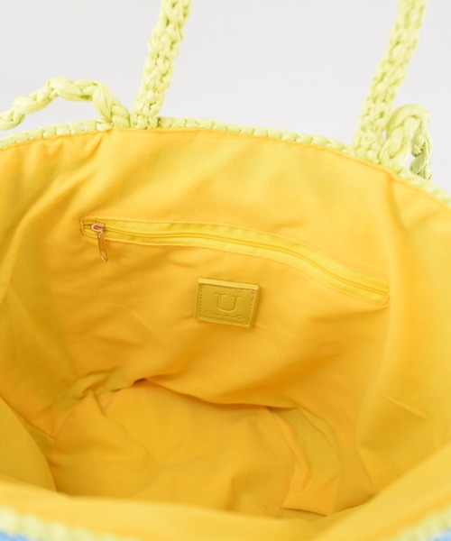 U(ユー)の「Panier Solaire Trapeze 【パニエ ソレール トラペーズ】配色ハンドルカゴバッグ(かごバッグ・レディース・ブラウン系その他/グリーン系その他/ブルー系その他・FREE)」の13枚目の写真