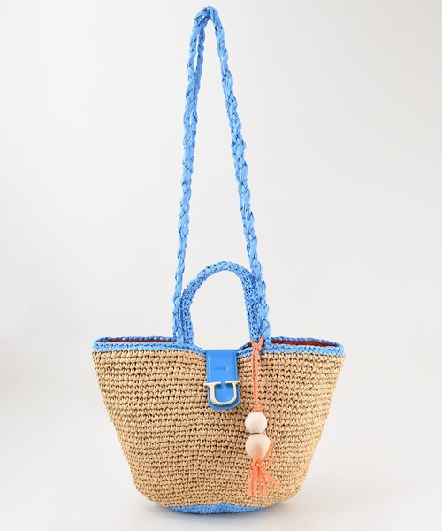 U(ユー)の「Panier Solaire Trapeze 【パニエ ソレール トラペーズ】配色ハンドルカゴバッグ(かごバッグ・レディース・ブラウン系その他/グリーン系その他/ブルー系その他・FREE)」の21枚目の写真