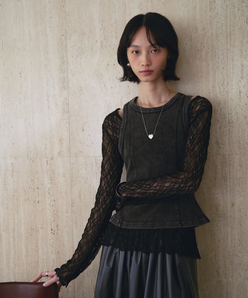 SOEMIN（ソミン）の「Metal heart necklace／メタルハートロングネックレス（ネックレス・レディース・シルバー・FREE）」の3枚目の写真