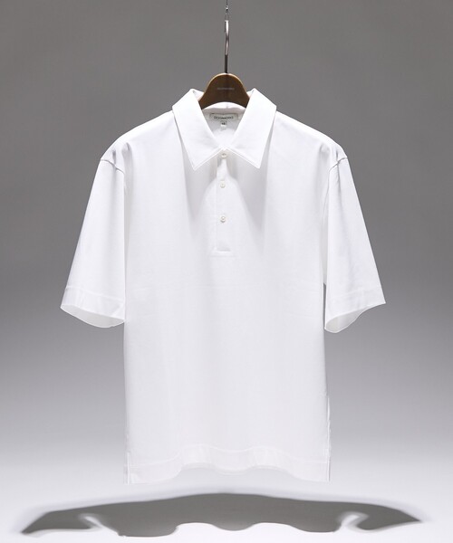 DESIGNWORKS（デザインワークス）の「【接触冷感】クールスムース 半袖ポロシャツ（ポロシャツ・メンズ・サックスブルー/ダークブラウン/ブラック/ネイビー/ホワイト・48/46/50）」の2枚目の写真