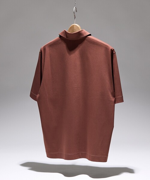 DESIGNWORKS（デザインワークス）の「【接触冷感】クールスムース 半袖ポロシャツ（ポロシャツ・メンズ・サックスブルー/ダークブラウン/ブラック/ネイビー/ホワイト・48/46/50）」の8枚目の写真