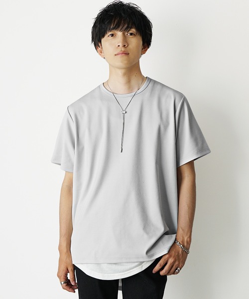 MinoriTY(マイノリティ)の「【MinoriTY】ストラクチャーオーバーサイズTシャツ メンズ 夏服 ユニセックス 半袖(Tシャツ/カットソー・メンズ・ブルー/ブラック/ライトグレー・L/M/S)」の5枚目の写真