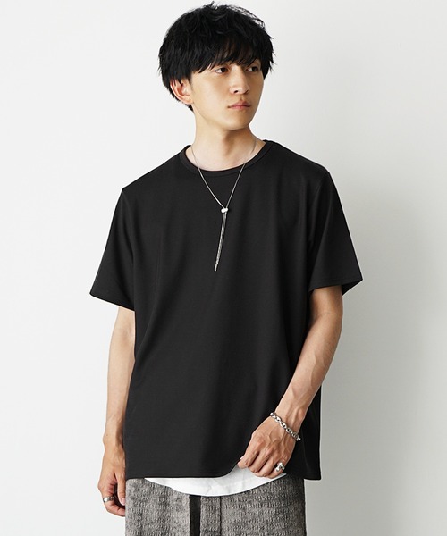 MinoriTY(マイノリティ)の「【MinoriTY】ストラクチャーオーバーサイズTシャツ メンズ 夏服 ユニセックス 半袖(Tシャツ/カットソー・メンズ・ブルー/ブラック/ライトグレー・L/M/S)」の12枚目の写真