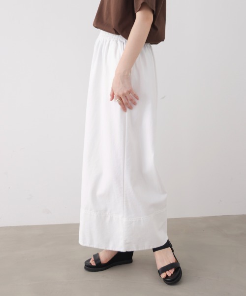 Bou Jeloud(ブージュルード)の「裾切替ワイドパンツ(その他パンツ・レディース・インディゴブルー/ブラック/ホワイト・FREE)」の11枚目の写真