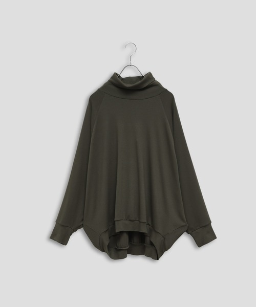 Kelen(ケレン)の「「KELEN / ケレン」ドルマンスリーブハイネックトップス(Tシャツ/カットソー・レディース・カーキ/ブラック/チャコールグレー/ライトベージュ・S/M)」の20枚目の写真