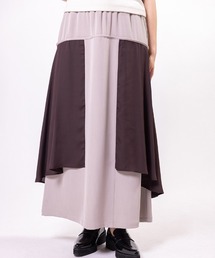 シフォンレイヤードスカート