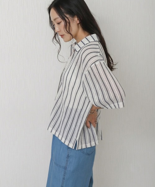 libelle more(リベル モア)の「メッシュニットポロカラーカーディガン(カーディガン/ボレロ・レディース・ホワイト系その他/ブラック/アイボリー・L/M)」の20枚目の写真