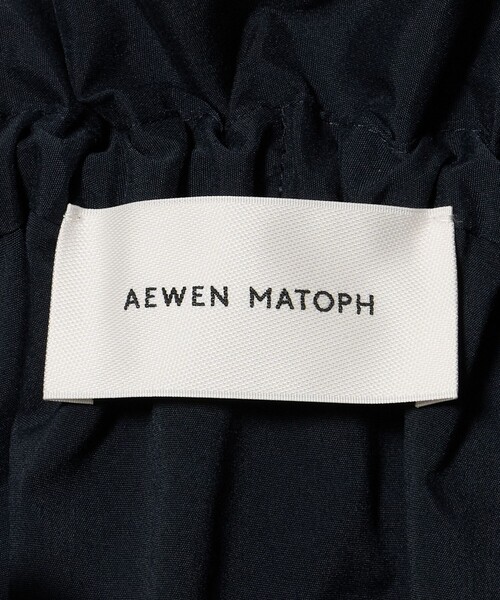 AEWEN MATOPH（イウエン マトフ）の「＜AEWEN MATOPH＞ギャザー リボン ショートスリーブ ブラウス ウォッシャブル（シャツ/ブラウス・レディース・ネイビー/ベージュ/ホワイト・FREE）」の6枚目の写真