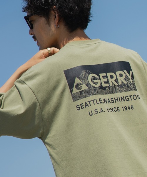 En serio TOKYO（エンソリオトーキョー）の「【GERRY】別注MTボックスロゴ半袖Tシャツ 42-9142G-BJ（Tシャツ/カットソー・メンズ・ダークブルー/ホワイト/オートミール/ブラック/カーキ・MEDIUM/X-LARGE/SMALL/LARGE）」の4枚目の写真