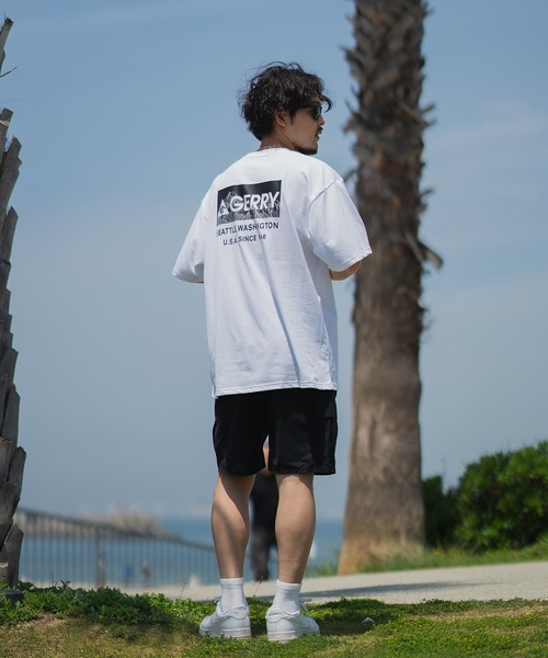 En serio TOKYO（エンソリオトーキョー）の「【GERRY】別注MTボックスロゴ半袖Tシャツ 42-9142G-BJ（Tシャツ/カットソー・メンズ・ダークブルー/ホワイト/オートミール/ブラック/カーキ・MEDIUM/X-LARGE/SMALL/LARGE）」の9枚目の写真