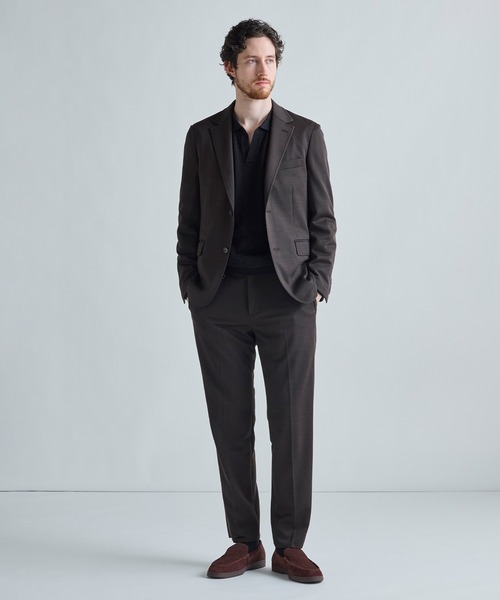 MEN'S BIGI(メンズビギ)の「《別注》COLE HAAN ウールブレンドシャイニーポンチセットアップジャケット(テーラードジャケット・メンズ・ブラウン/ネイビー/チャコールグレー・04/01/03/02)」の6枚目の写真