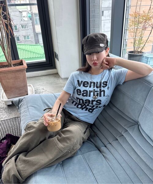 HOODHOOD(フッドフッド)の「プラネットレタリング半袖Tシャツスカイブルー(Tシャツ/カットソー・レディース・その他・0/1/2)」の12枚目の写真