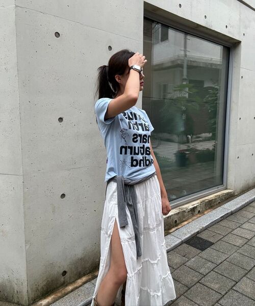 HOODHOOD(フッドフッド)の「プラネットレタリング半袖Tシャツスカイブルー(Tシャツ/カットソー・レディース・その他・0/1/2)」の13枚目の写真