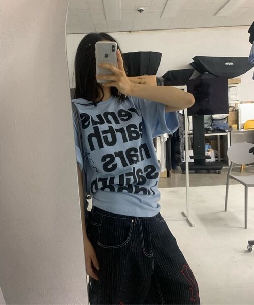 HOODHOOD(フッドフッド)の「プラネットレタリング半袖Tシャツスカイブルー(Tシャツ/カットソー・レディース・その他・0/1/2)」の18枚目の写真