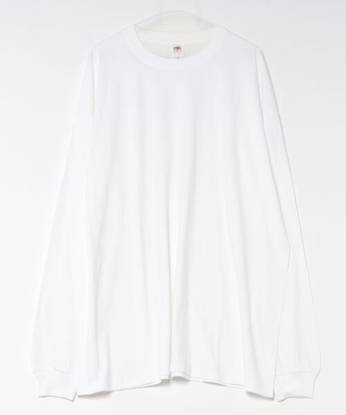 FRUIT OF THE LOOM(フルーツオブザルーム)の「FTL BLANK L/S-SHIRTS(80239500)(Tシャツ/カットソー・メンズ・ホワイト/キナリ/ブラック・M/L/XXX-LARGE/XXL/S/XL)」の1枚目の写真