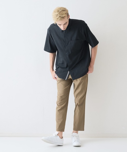 LB/S (エルビーエス)の「【NATURAL STORY/ナチュラルストーリー】【ドライな風合いと速乾性で快適な着心地】リネンタッチ半袖シャツ 快適素材 ドライタッチ 速乾 ナチュラル 柔らかい ユニセックス(シャツ/ブラウス・メンズ・グレー/チャコールグレー・MEDIUM/LARGE/X-LARGE)」の3枚目の写真