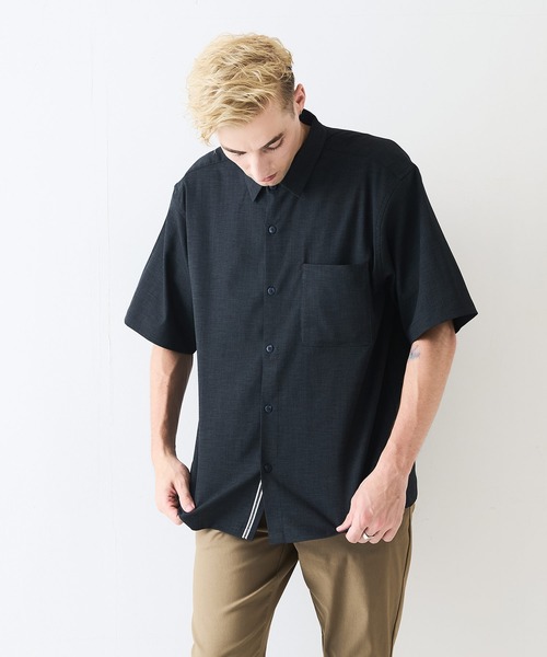 LB/S (エルビーエス)の「【NATURAL STORY/ナチュラルストーリー】【ドライな風合いと速乾性で快適な着心地】リネンタッチ半袖シャツ 快適素材 ドライタッチ 速乾 ナチュラル 柔らかい ユニセックス(シャツ/ブラウス・メンズ・グレー/チャコールグレー・MEDIUM/LARGE/X-LARGE)」の11枚目の写真