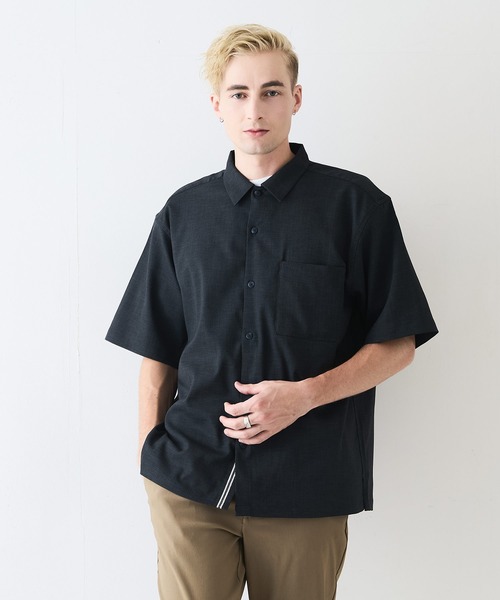 LB/S (エルビーエス)の「【NATURAL STORY/ナチュラルストーリー】【ドライな風合いと速乾性で快適な着心地】リネンタッチ半袖シャツ 快適素材 ドライタッチ 速乾 ナチュラル 柔らかい ユニセックス(シャツ/ブラウス・メンズ・グレー/チャコールグレー・MEDIUM/LARGE/X-LARGE)」の10枚目の写真