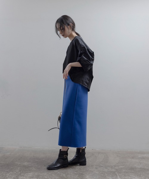 Eimee Law(エイミーロウ)の「リバーシブル ボンディングZIPスカート(スカート・レディース・ブルー/ダークブラウン/ブラック・FREE)」の5枚目の写真