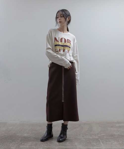 Eimee Law(エイミーロウ)の「リバーシブル ボンディングZIPスカート(スカート・レディース・ブルー/ダークブラウン/ブラック・FREE)」の18枚目の写真
