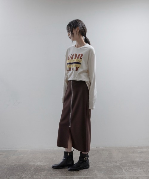 Eimee Law(エイミーロウ)の「リバーシブル ボンディングZIPスカート(スカート・レディース・ブルー/ダークブラウン/ブラック・FREE)」の20枚目の写真