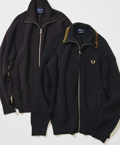 FRED PERRY(フレッドペリー)の「【別注】FRED PERRY / Drivers Knit 26FW(ニット/セーター・メンズ・ブラック/ブラウン・SMALL/MEDIUM/LARGE/X-LARGE)」の1枚目の写真