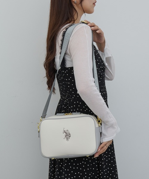 U.S. POLO ASSN.(ユーエスポロアッスン)の「【U.S. POLO ASSN.】クロスボディショルダーバッグ USPA-2617(ショルダーバッグ・レディース・ベージュ/グレー/ブラック/ホワイト×ブラック・FREE)」の3枚目の写真