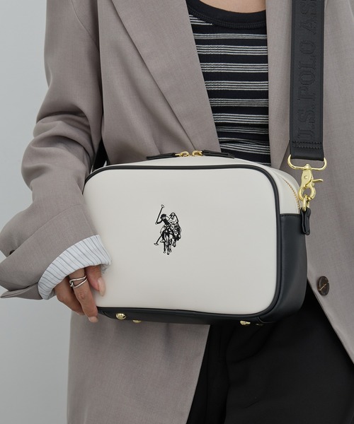 U.S. POLO ASSN.(ユーエスポロアッスン)の「【U.S. POLO ASSN.】クロスボディショルダーバッグ USPA-2617(ショルダーバッグ・レディース・ベージュ/グレー/ブラック/ホワイト×ブラック・FREE)」の7枚目の写真